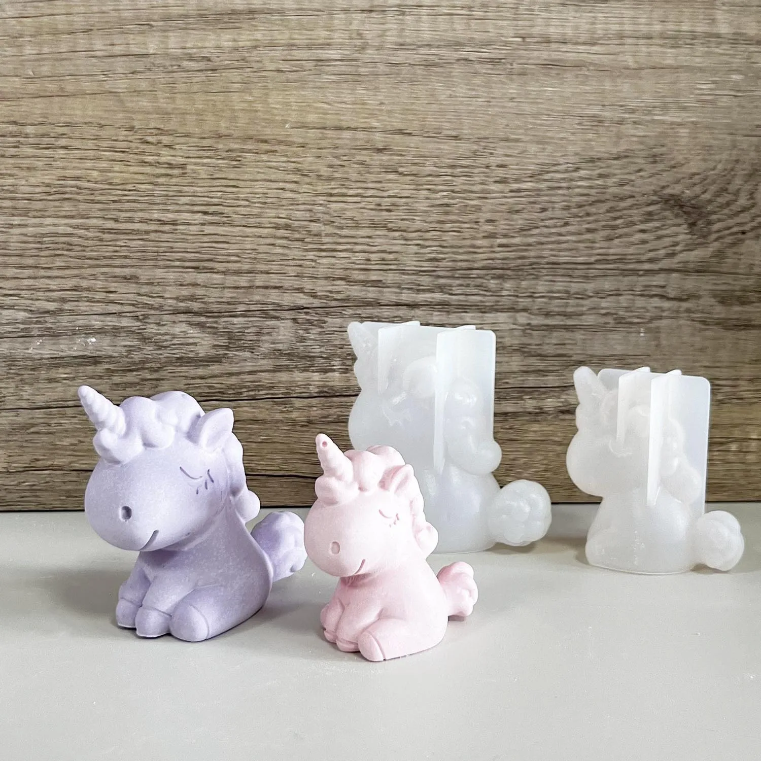 3D Geometric Silicone Unicorn  - Candle Making Supplies Kit 评论和价格
