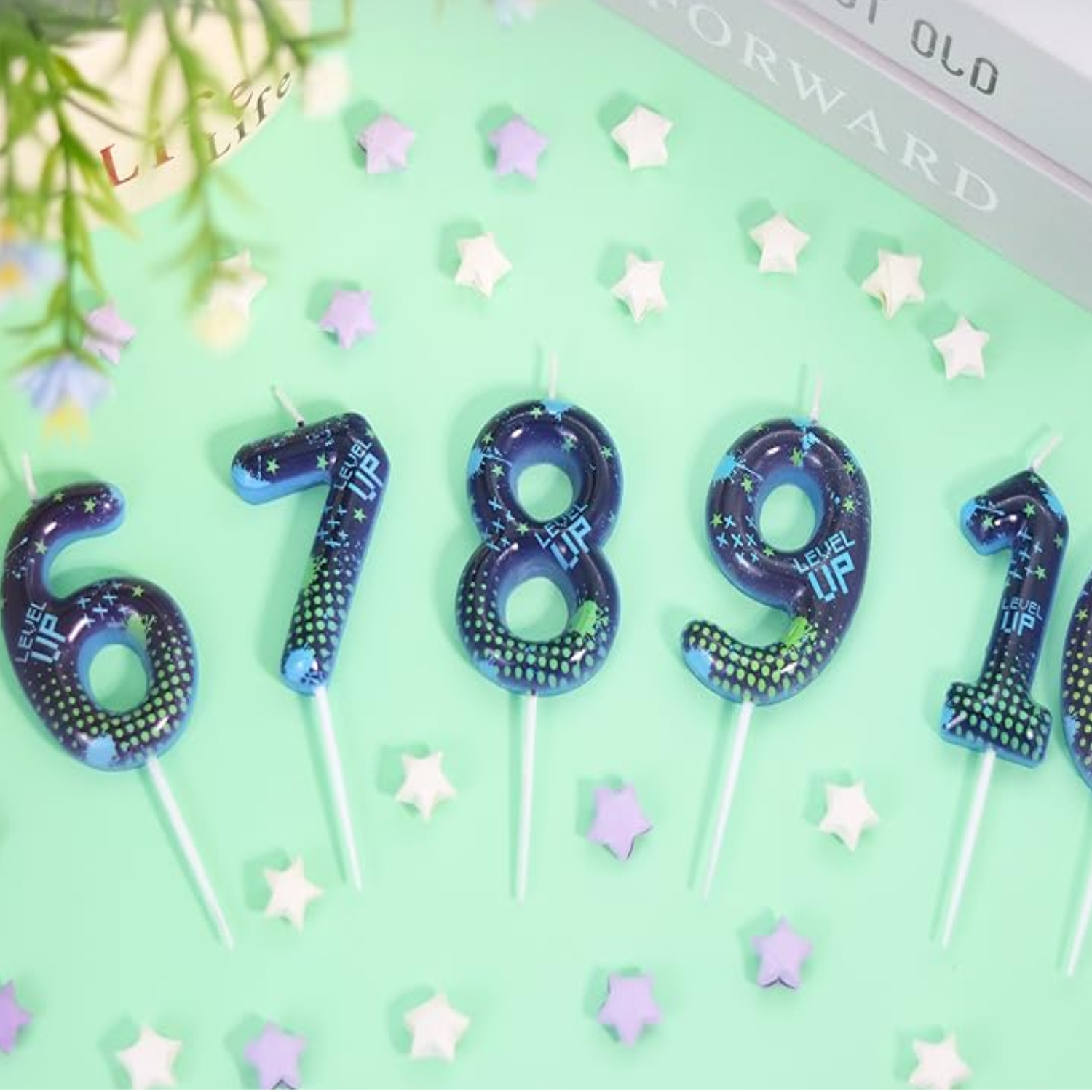 Blue Game Boy 0-9 Birthday Can - Candle Supply 评论和价格
