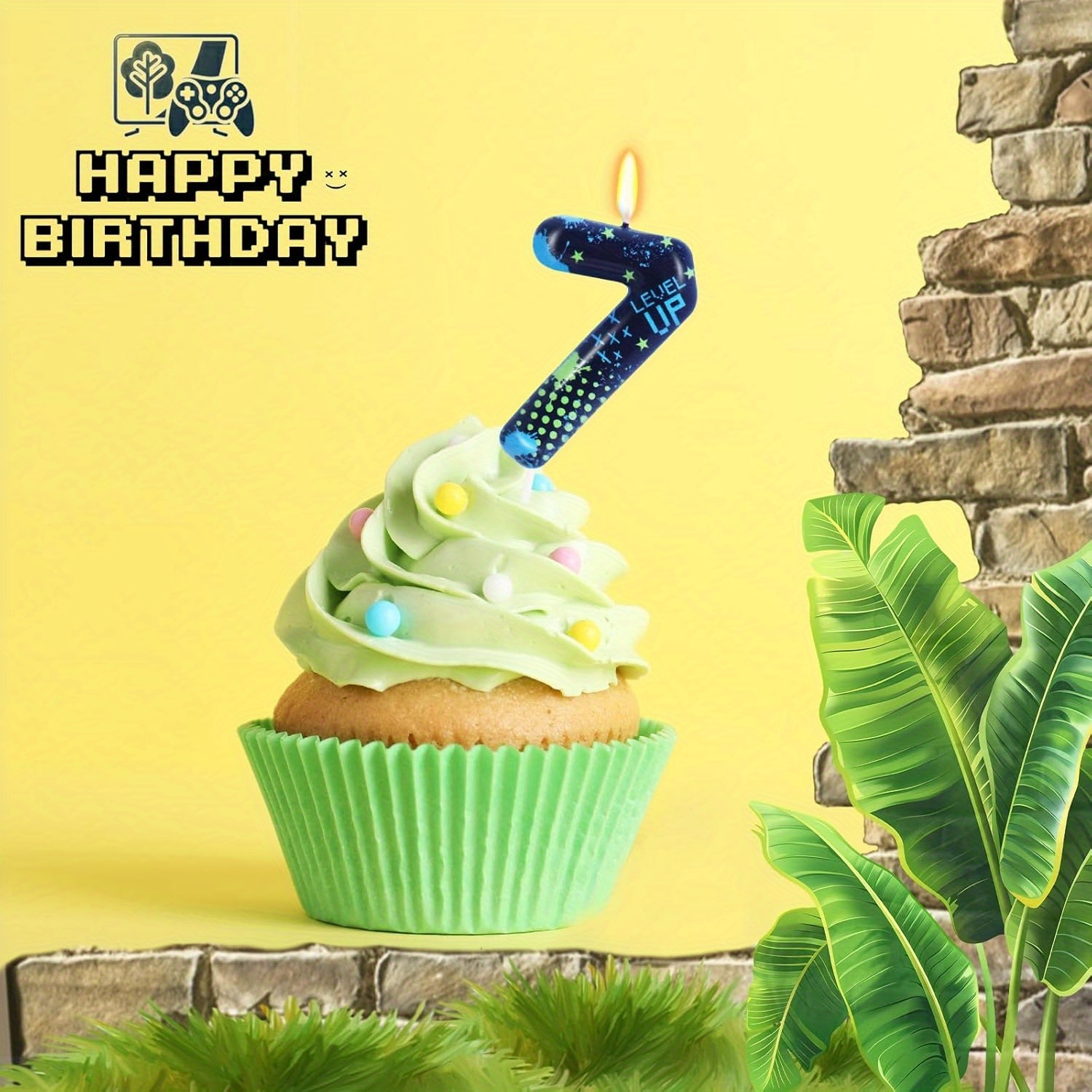 Blue Game Boy 0-9 Birthday Can - Candle Supply 评论和价格