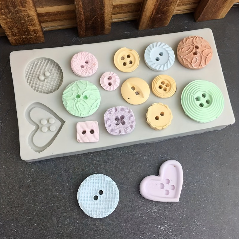 Buttons Shape Silicone Mold Si - Candle Making Supplies Kit 评论和价格