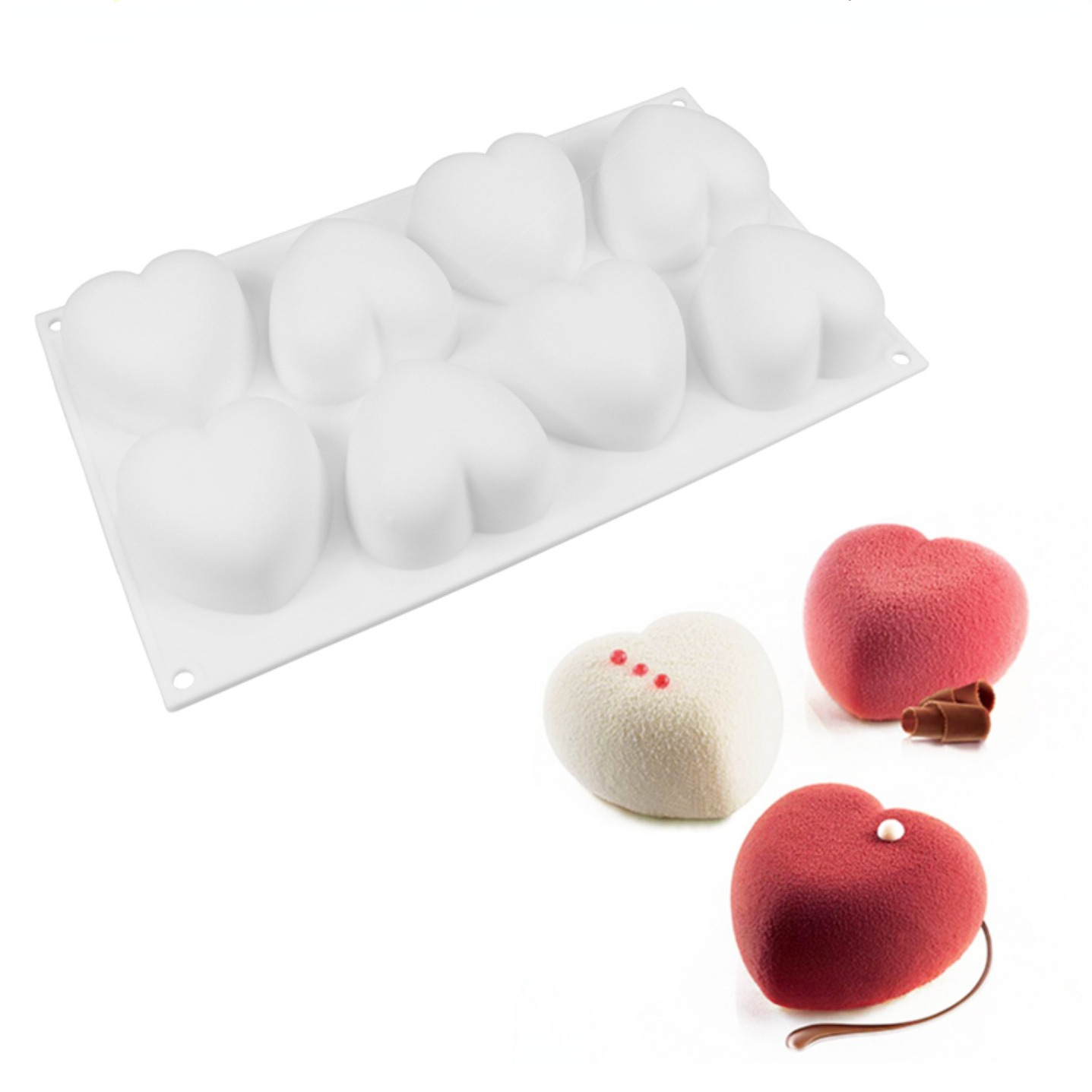 Love Heart Silicone Soap Mold  - Candle Making Supplies Kit 评论和价格