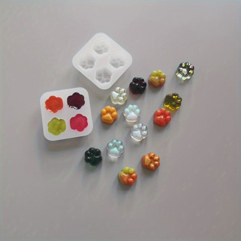 1Cat Paw Pattern Silicone Mold - Candle Making Supplies Kit 评论和价格