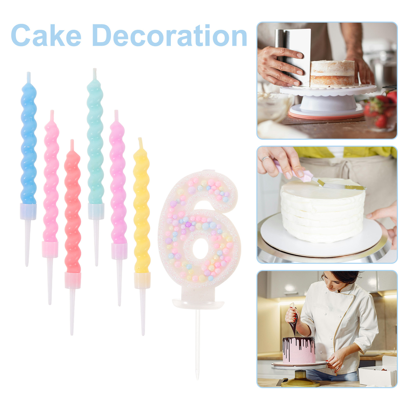 13Pcs Colorful Spiral Birthday - Candle Supply 评论和价格